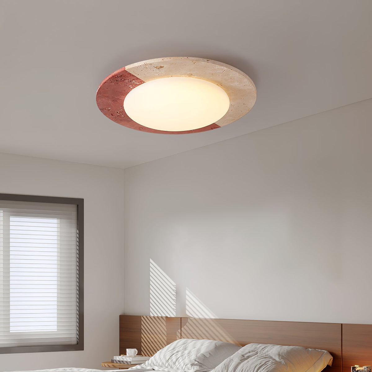 Nirove Plafonnier Minimaliste en Travertin-Cielum