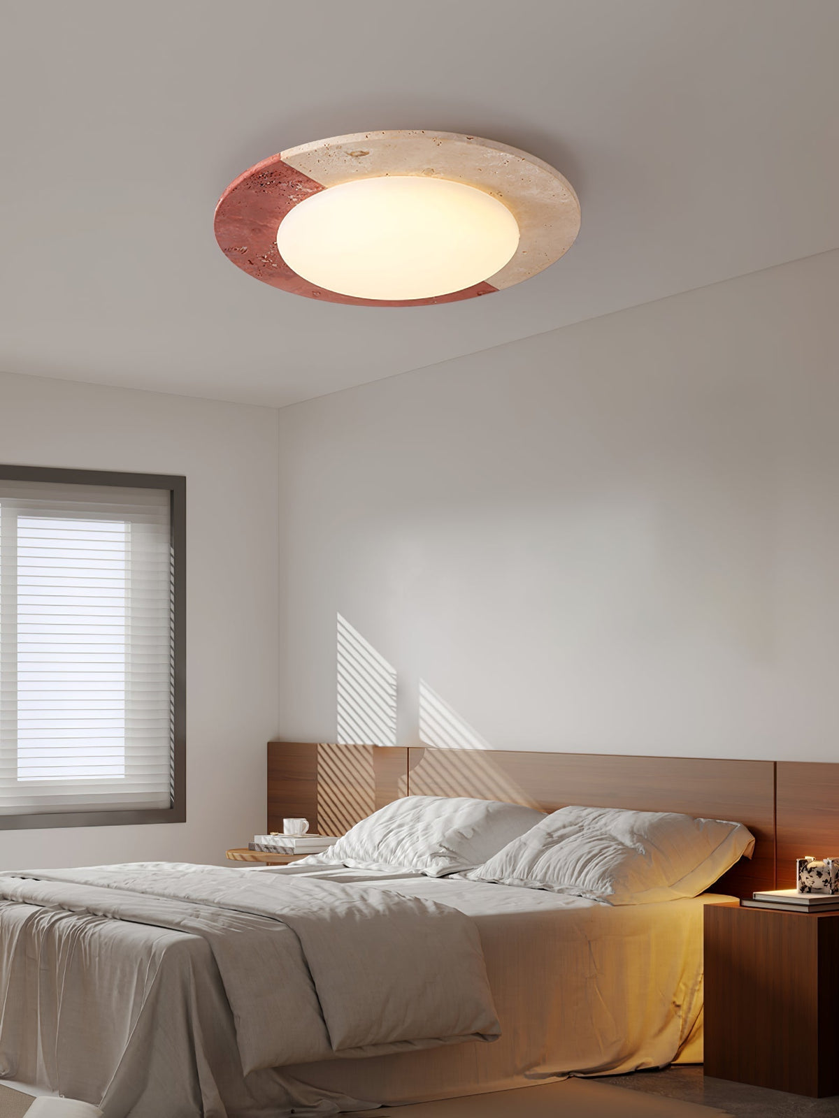 Nirove Plafonnier Minimaliste en Travertin-Cielum