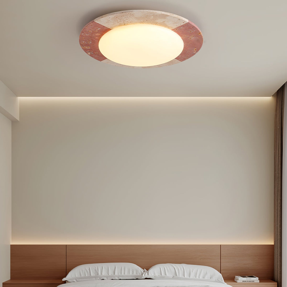 Nirove Plafonnier Minimaliste en Travertin-Cielum