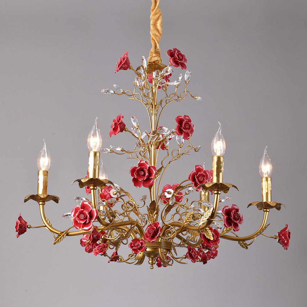Lustre en Céramique Rose Vigne