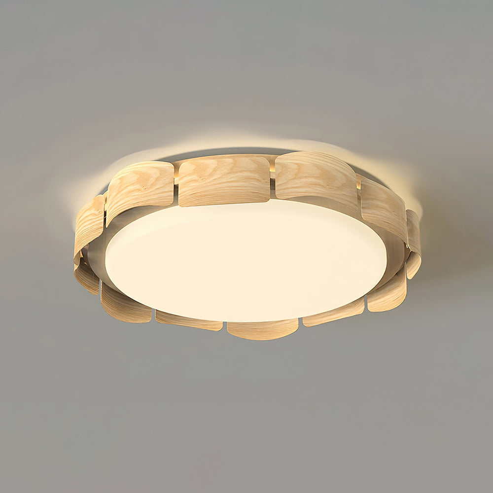 Ardura Walnut LED Ceiling Light-Neutral Decor