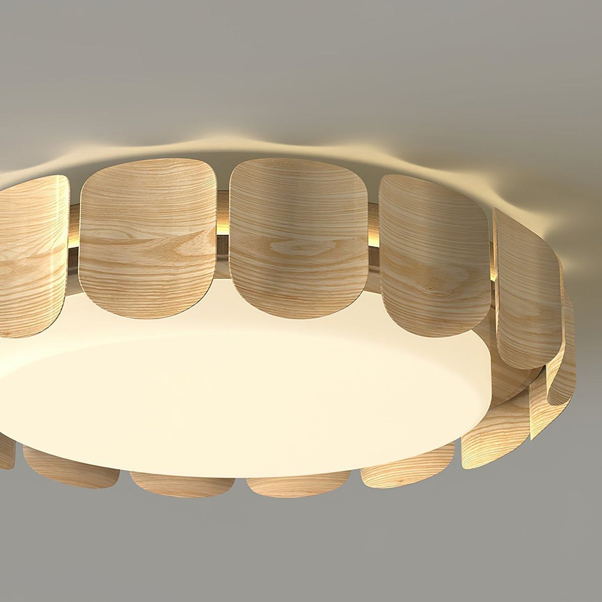 Ardura Walnut LED Ceiling Light-Neutral Decor