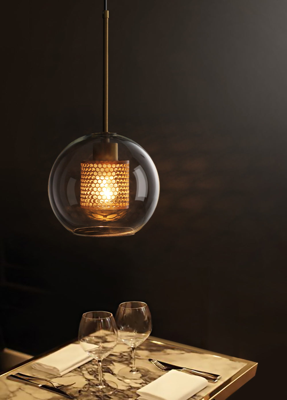 Kocor Suspension en Verre Chiswick pour Salon-Cielum