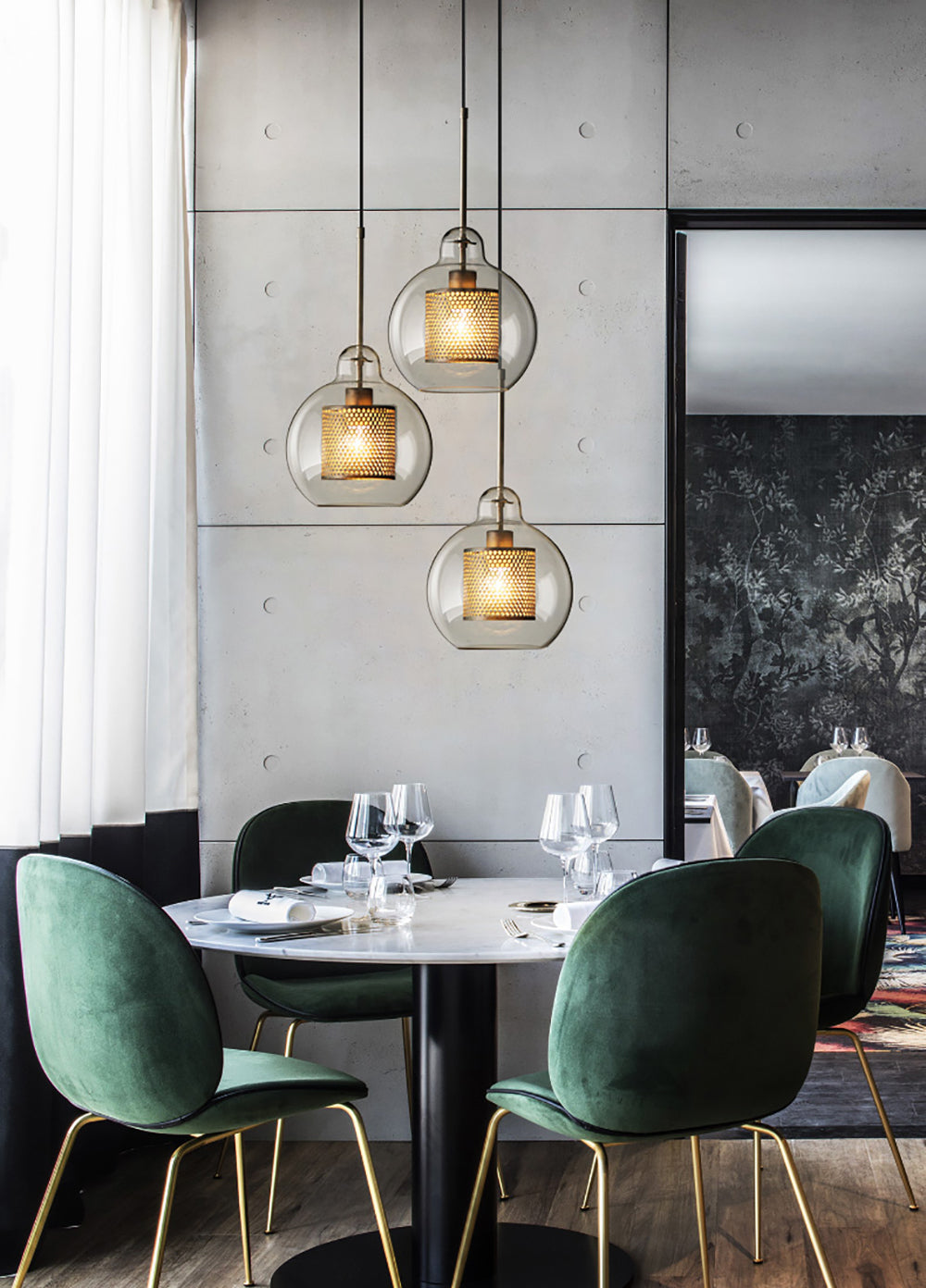 Kocor Suspension en Verre Chiswick pour Salon-Cielum