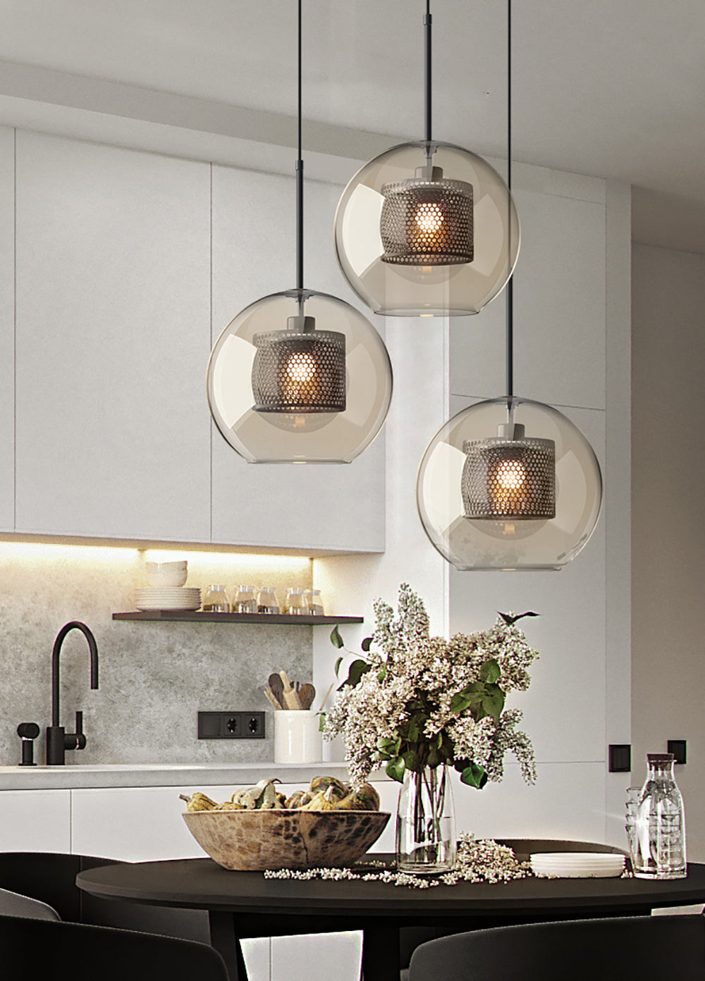 Kocor Suspension en Verre Chiswick pour Salon-Cielum