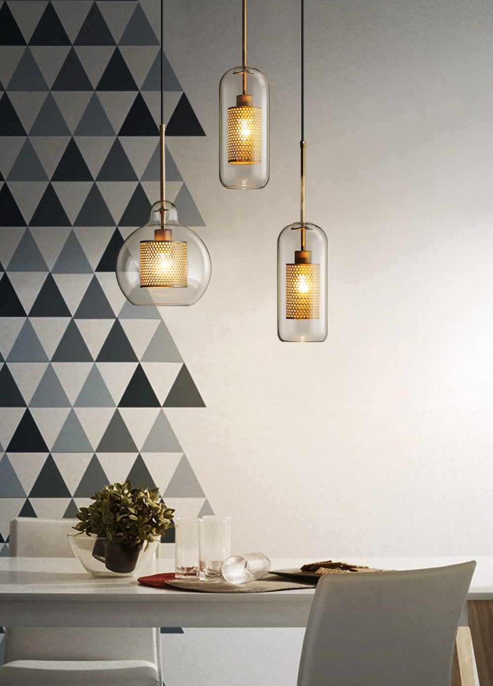 Kocor Suspension en Verre Chiswick pour Salon-Cielum