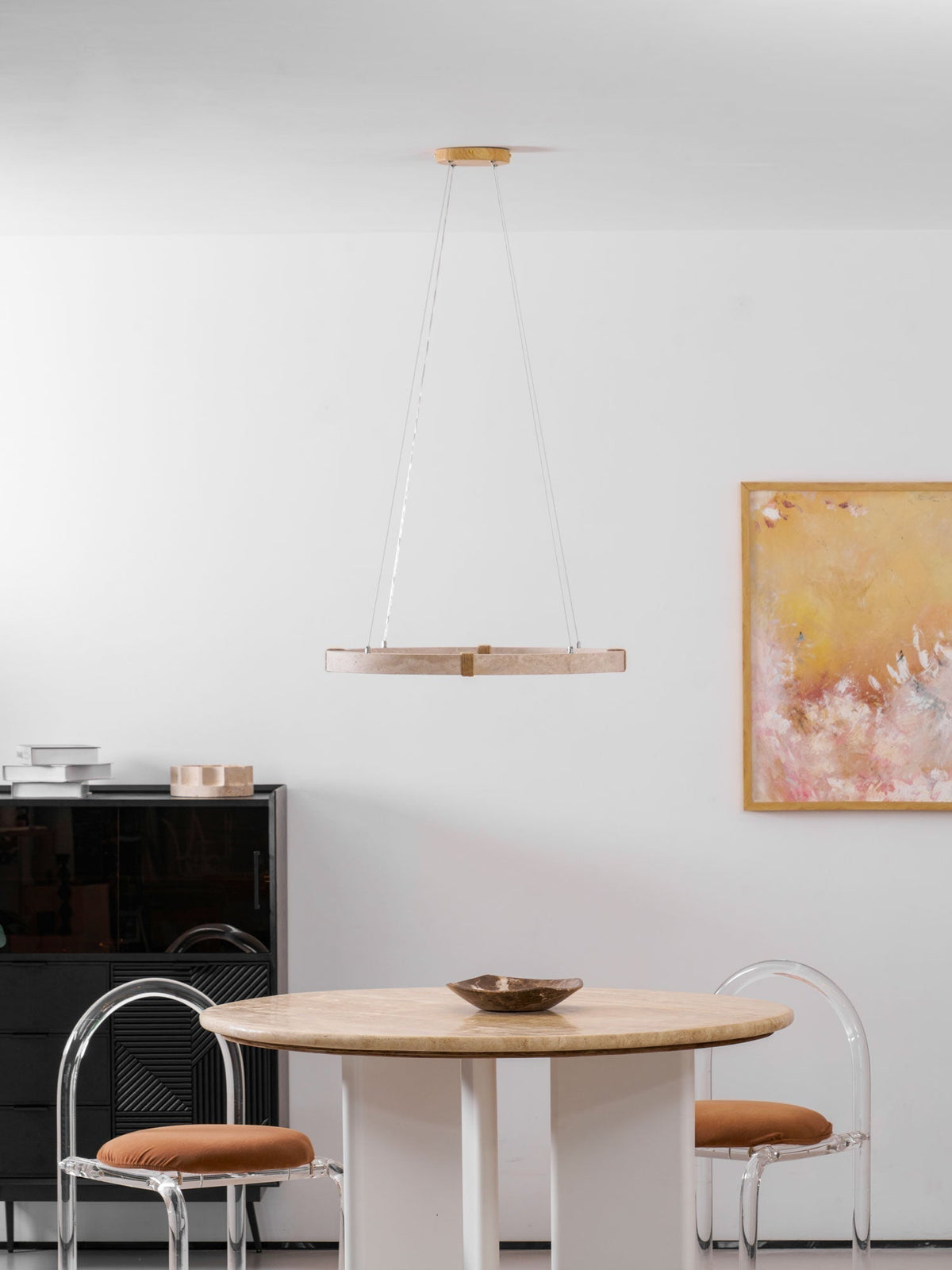 Arixo Lustre Minimaliste en Travertin-Cielum