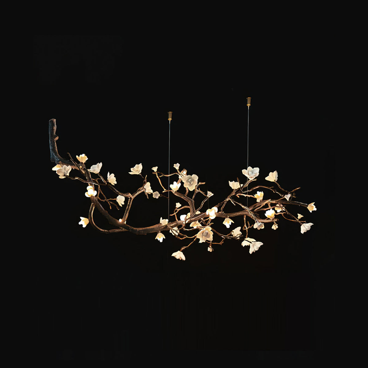 Keldenford Lustre À Branches Et Fleurs En Porcelaine