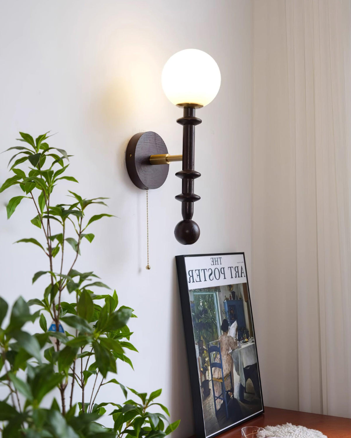 Velno Globe Wall Lamp-Neutral Decor