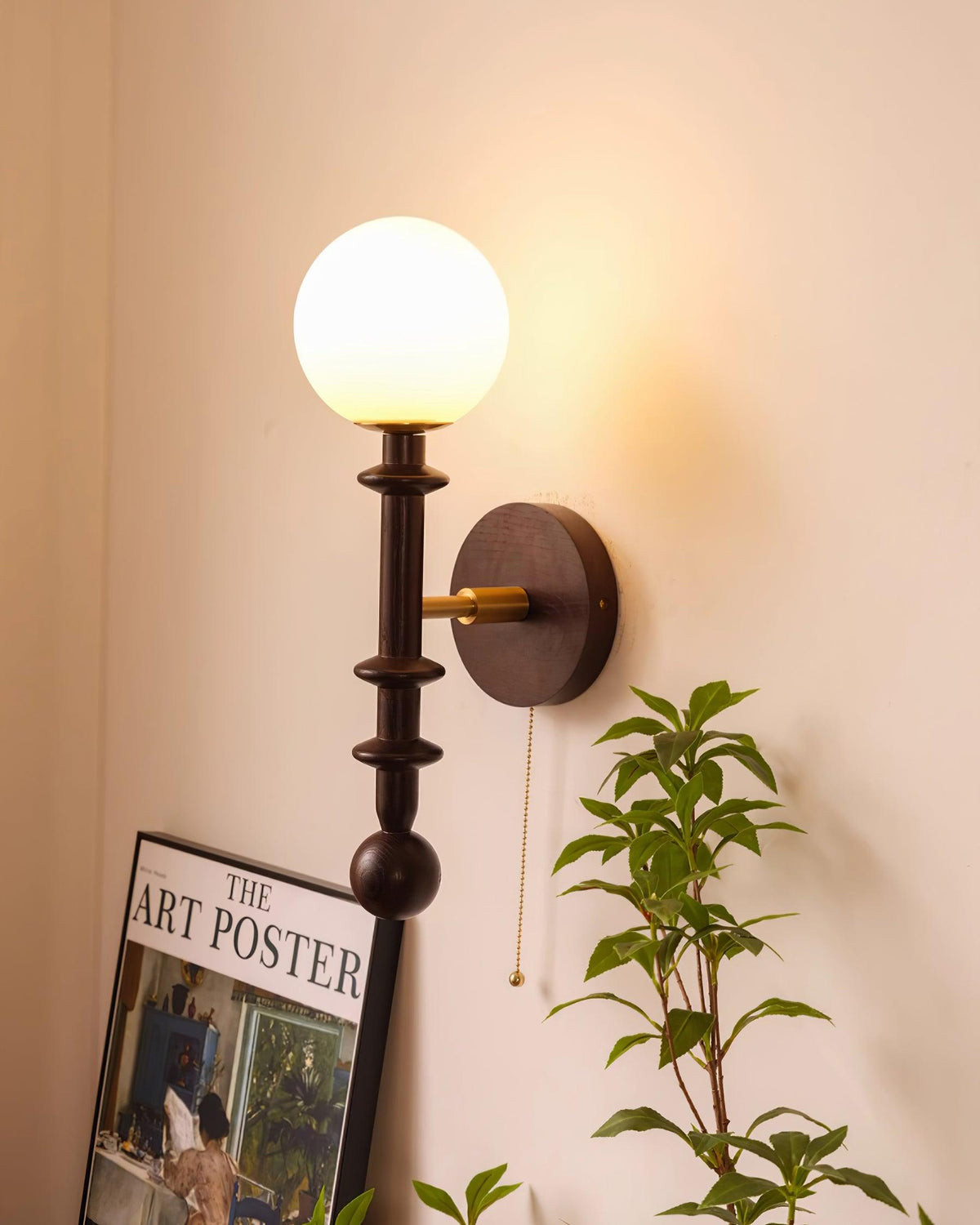 Velno Globe Wall Lamp-Neutral Decor