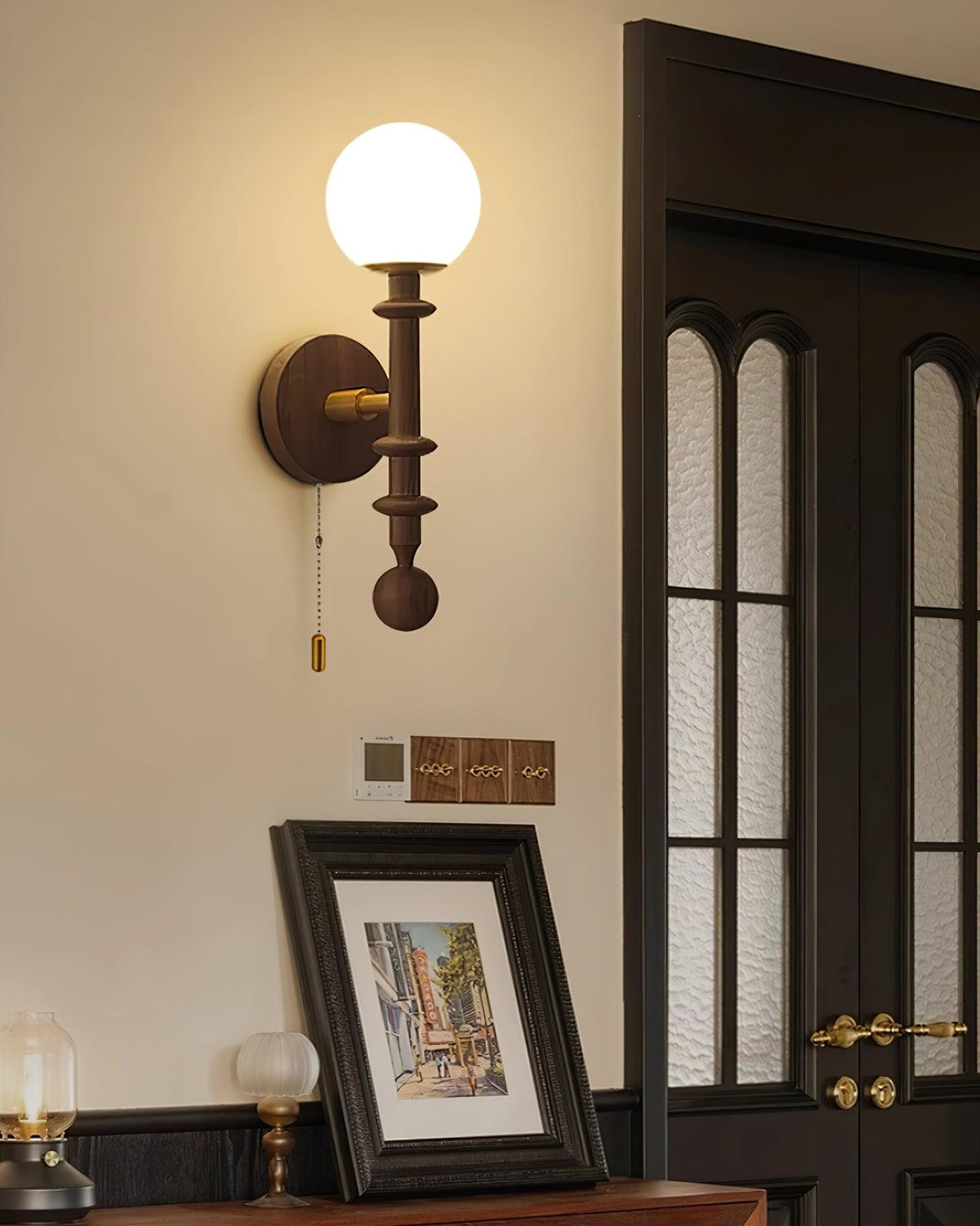 Velno Globe Wall Lamp-Neutral Decor