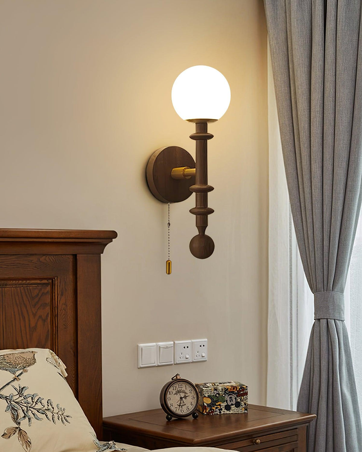 Velno Globe Wall Lamp-Neutral Decor