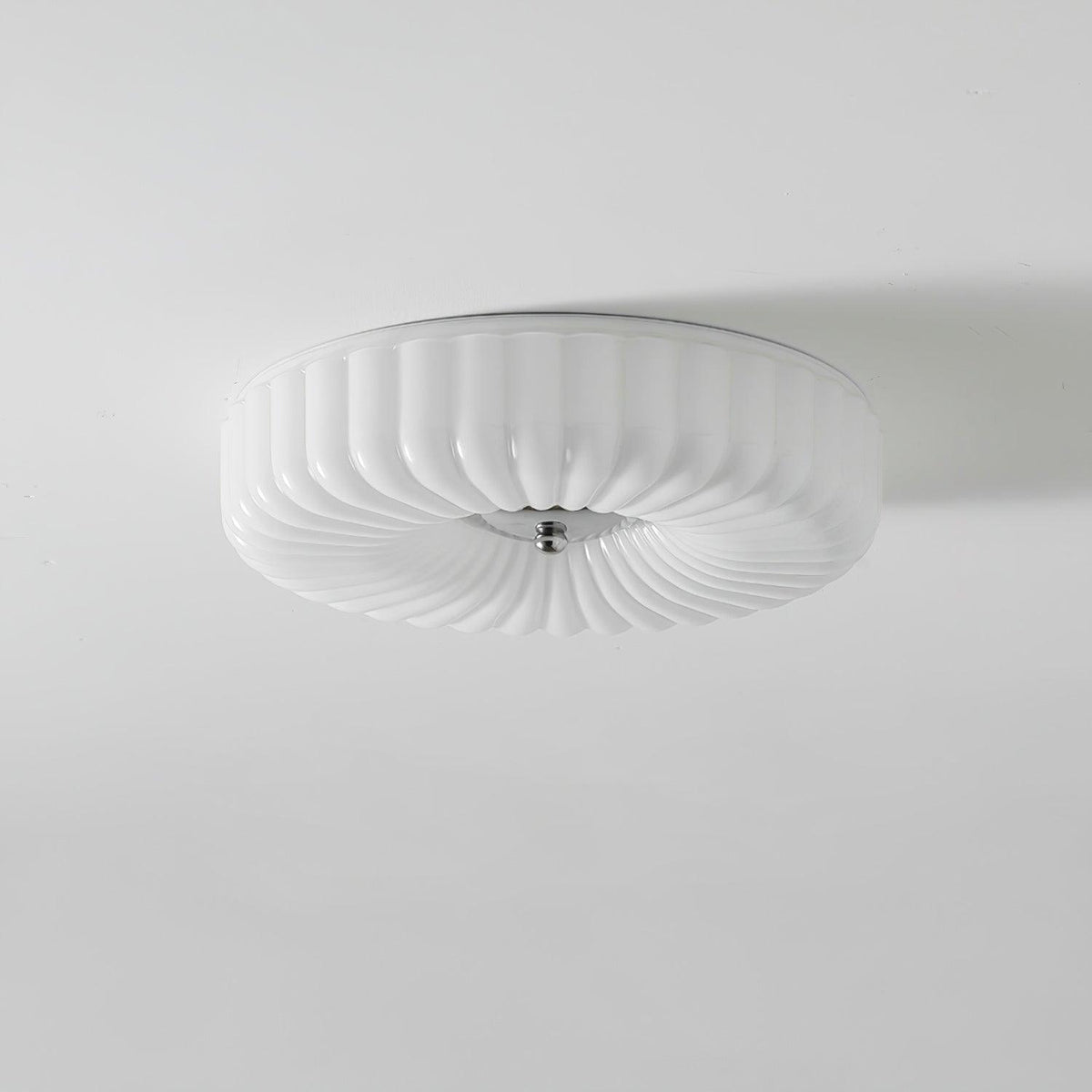Mivone Cream Glass Flush Mount Ceiling Light-Neutral Decor