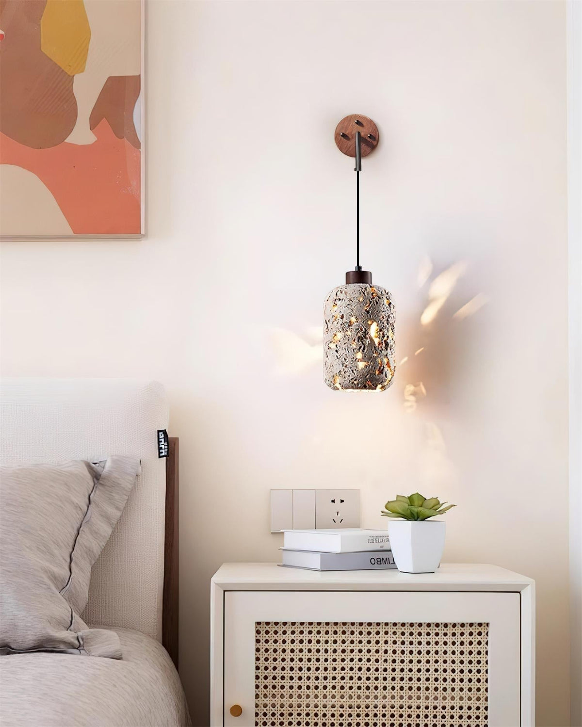 Fynel Rustic Wall Lamp-Neutral Decor