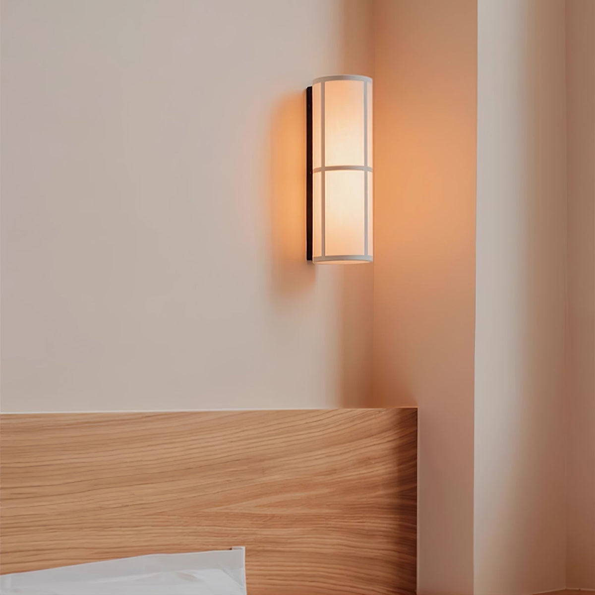 Veloz Wall Lamp Cylinder Fabric Soft Glow-Cielum