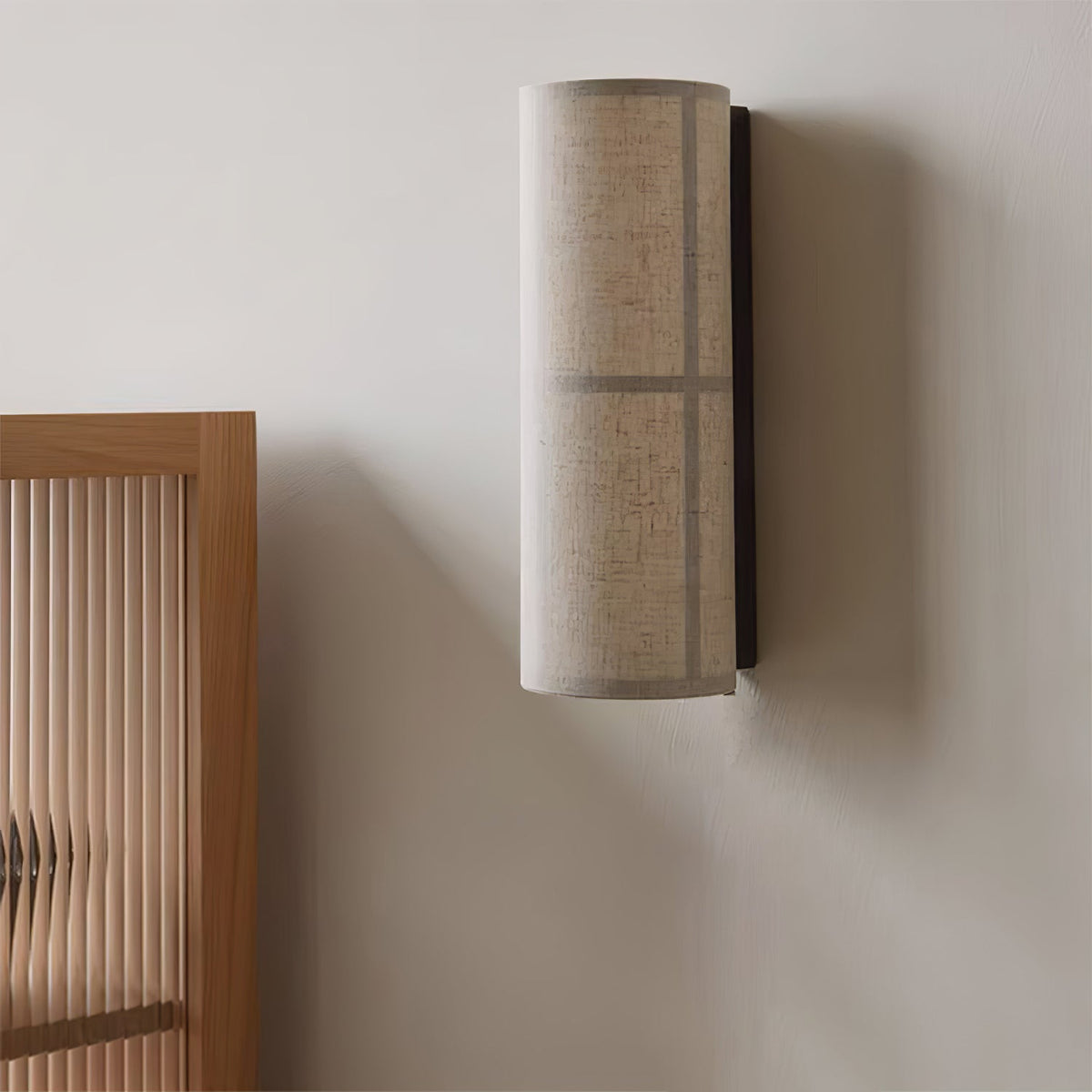 Veloz Wall Lamp Cylinder Fabric Soft Glow-Cielum
