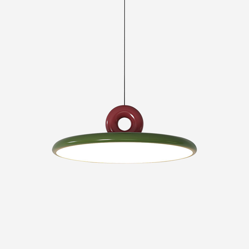 Pendant Lamp Disc with Loop Detail Ambient Minimalist-Neutral Decor