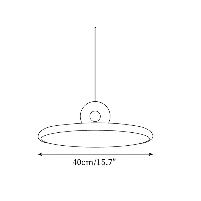 Pendant Lamp Disc with Loop Detail Ambient Minimalist-Neutral Decor