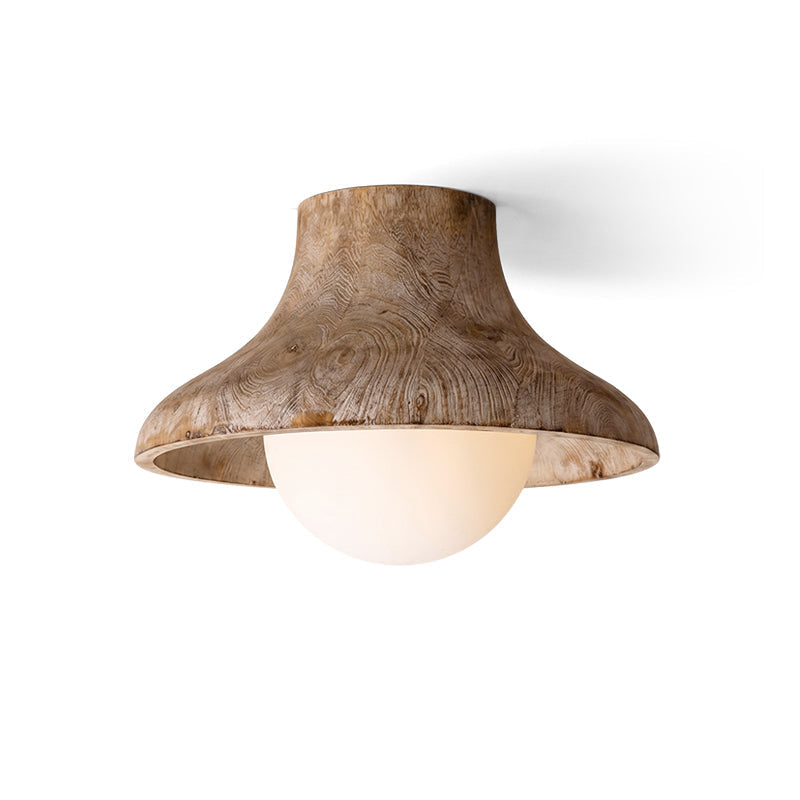 Product dimensions of the Hollis Fluted Flush Mount: Dia 34cm x H 22cm.