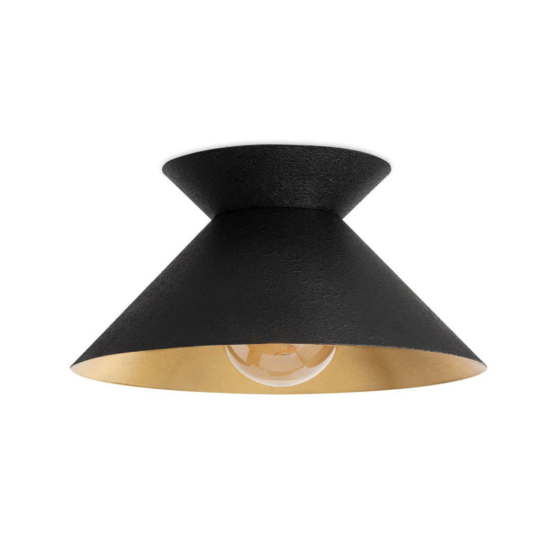 Size dimensions of the Stellan Cone Flush Mount with a diagram.