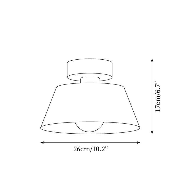 Ceiling Light Metal Canopy Modern Flush Mount Fixture Minimalist-Neutral Decor