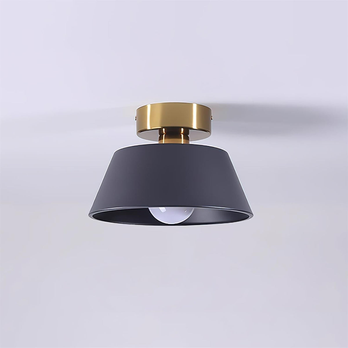 Ceiling Light Metal Canopy Modern Flush Mount Fixture Minimalist-Neutral Decor