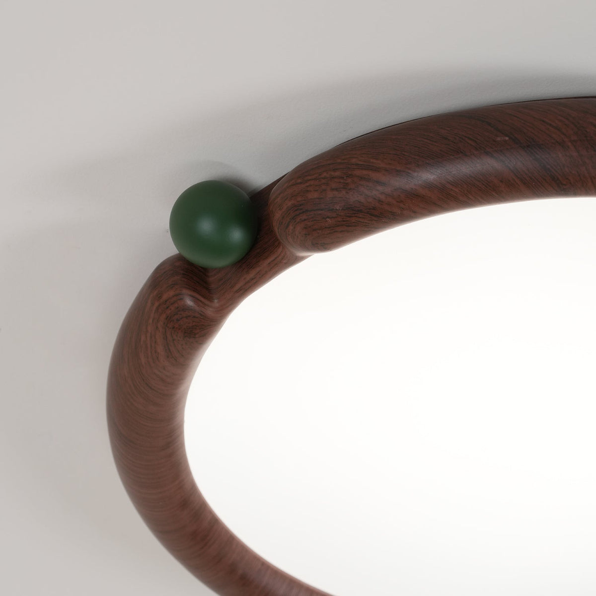 Ceiling Light Round Panel Walnut A/B Model-Neutral Decor