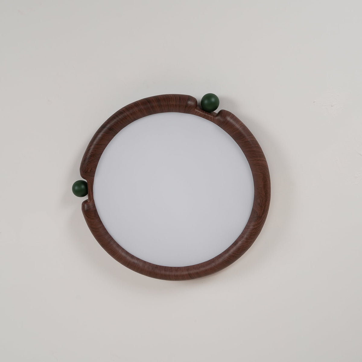 Ceiling Light Round Panel Walnut A/B Model-Neutral Decor