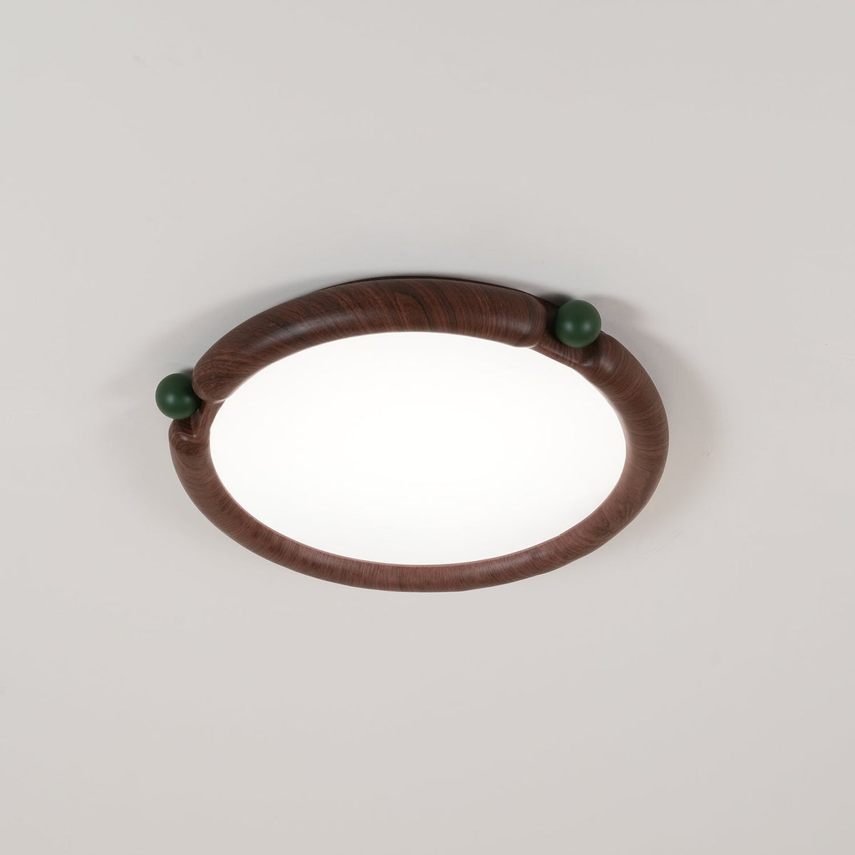 Ceiling Light Round Panel Walnut A/B Model-Neutral Decor