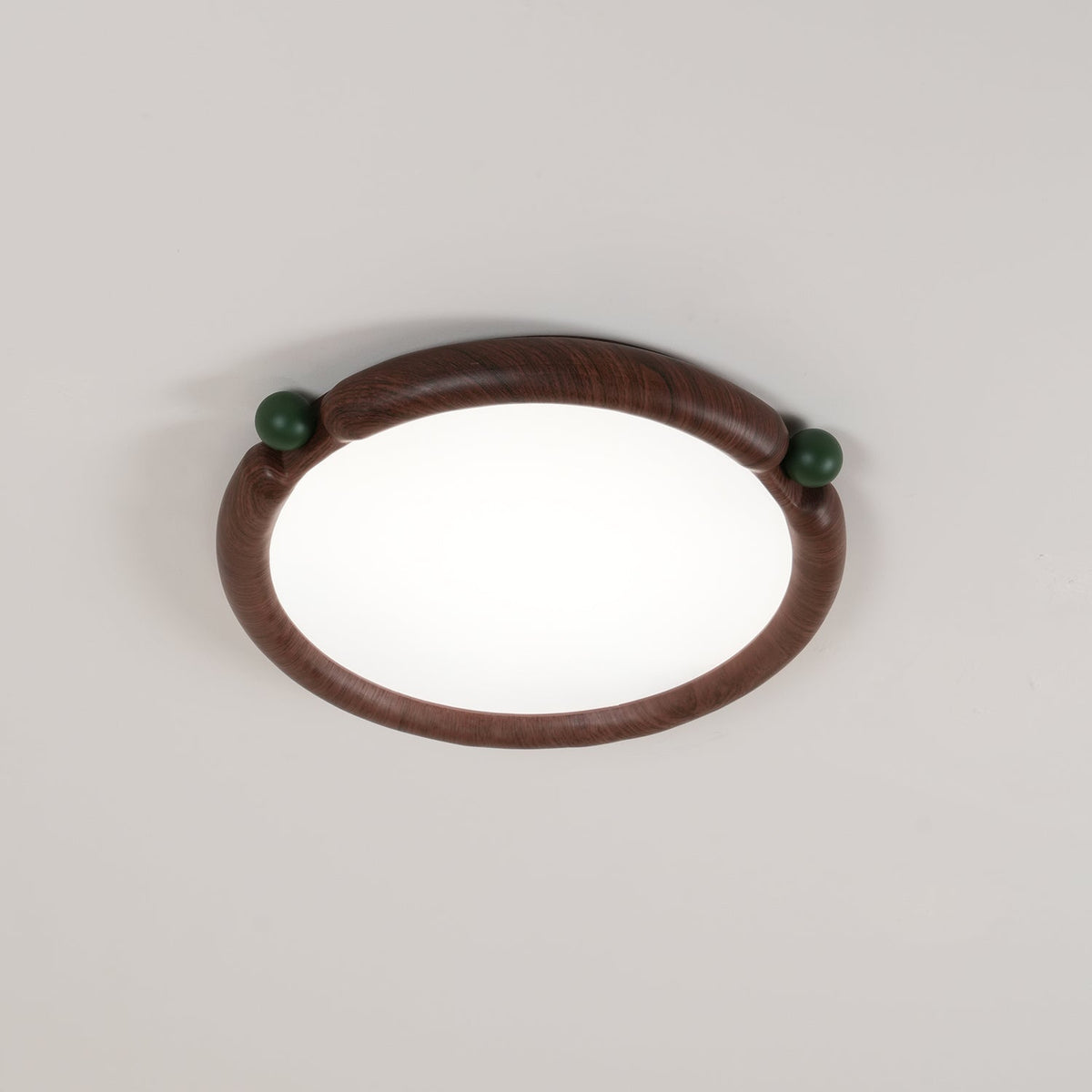 Ceiling Light Round Panel Walnut A/B Model-Neutral Decor