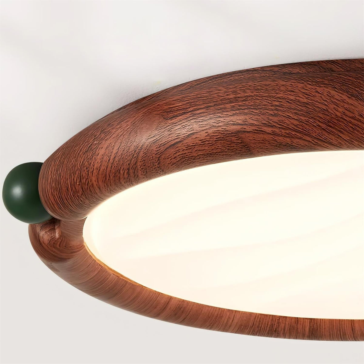Ceiling Light Round Panel Walnut A/B Model-Neutral Decor
