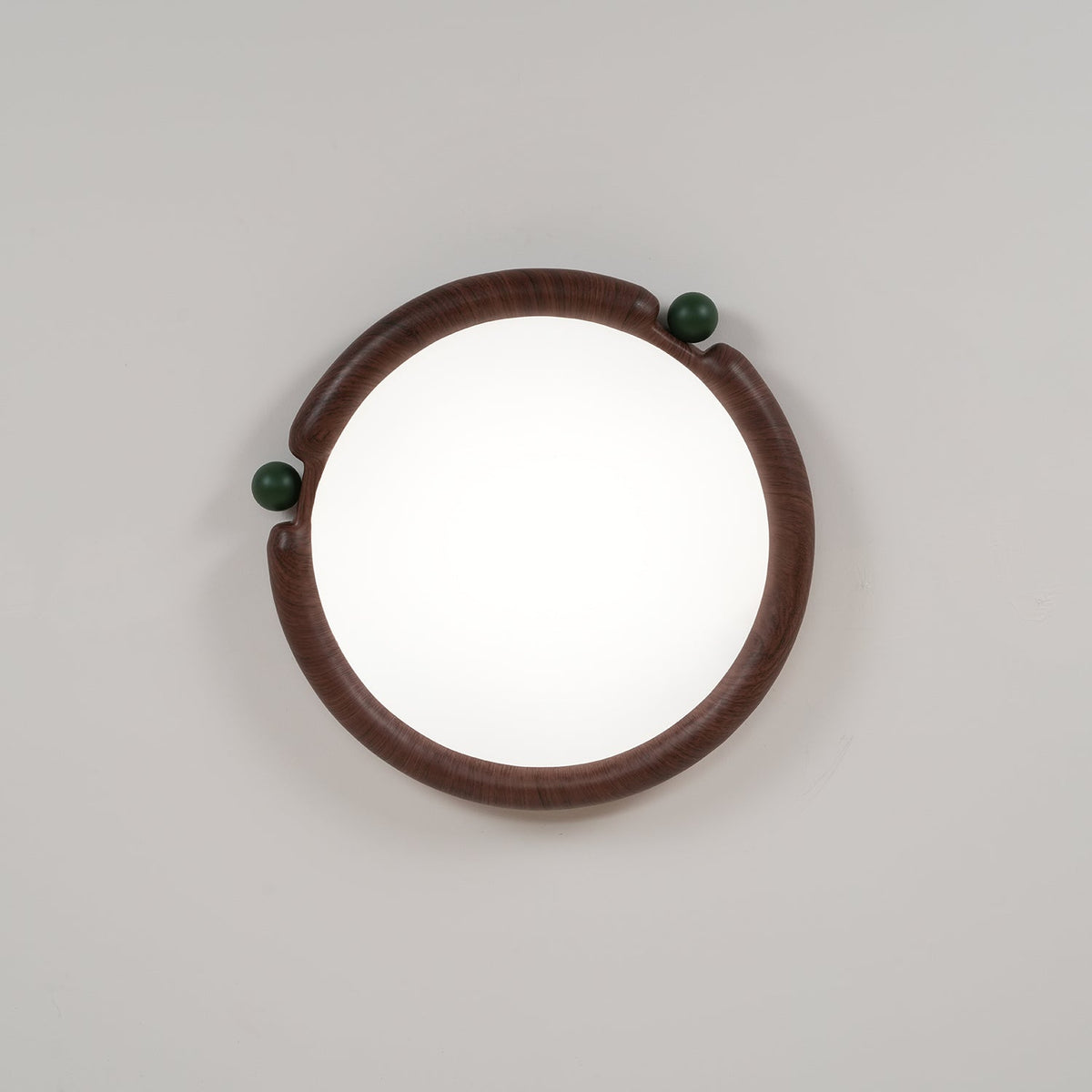 Ceiling Light Round Panel Walnut A/B Model-Neutral Decor