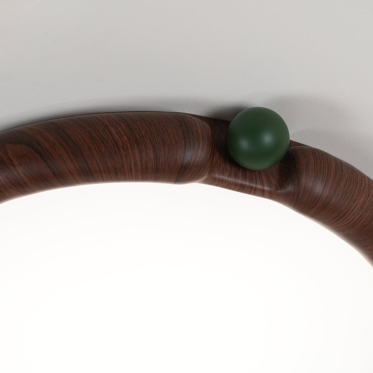 Ceiling Light Round Panel Walnut A/B Model-Neutral Decor