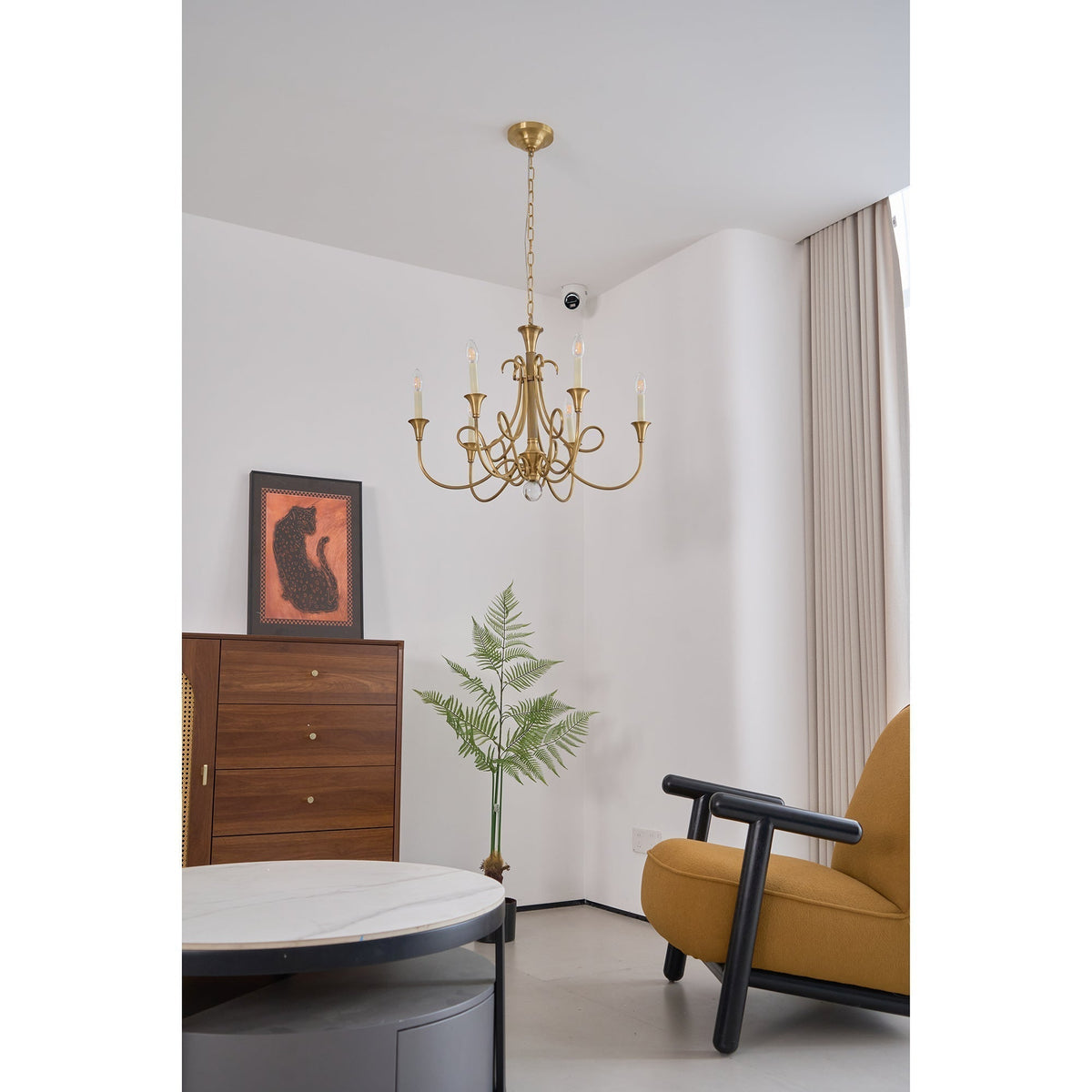 Adreva Lustre Laiton Double Torsion Candelier Cristal