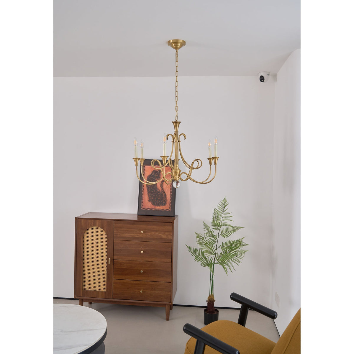 Adreva Lustre Laiton Double Torsion Candelier Cristal