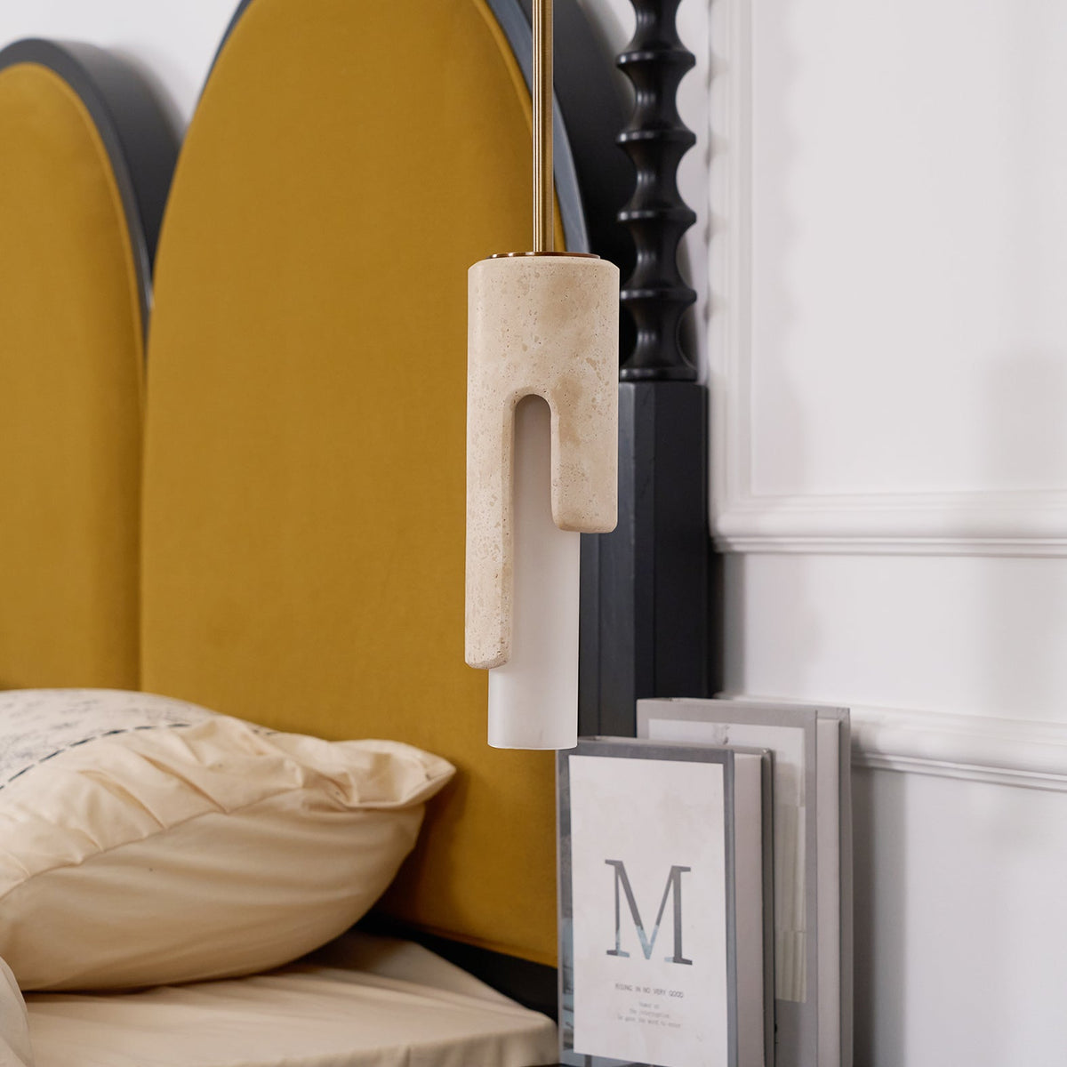 Elvarox Suspension Marbre Verre Moderne Salon-Cielum