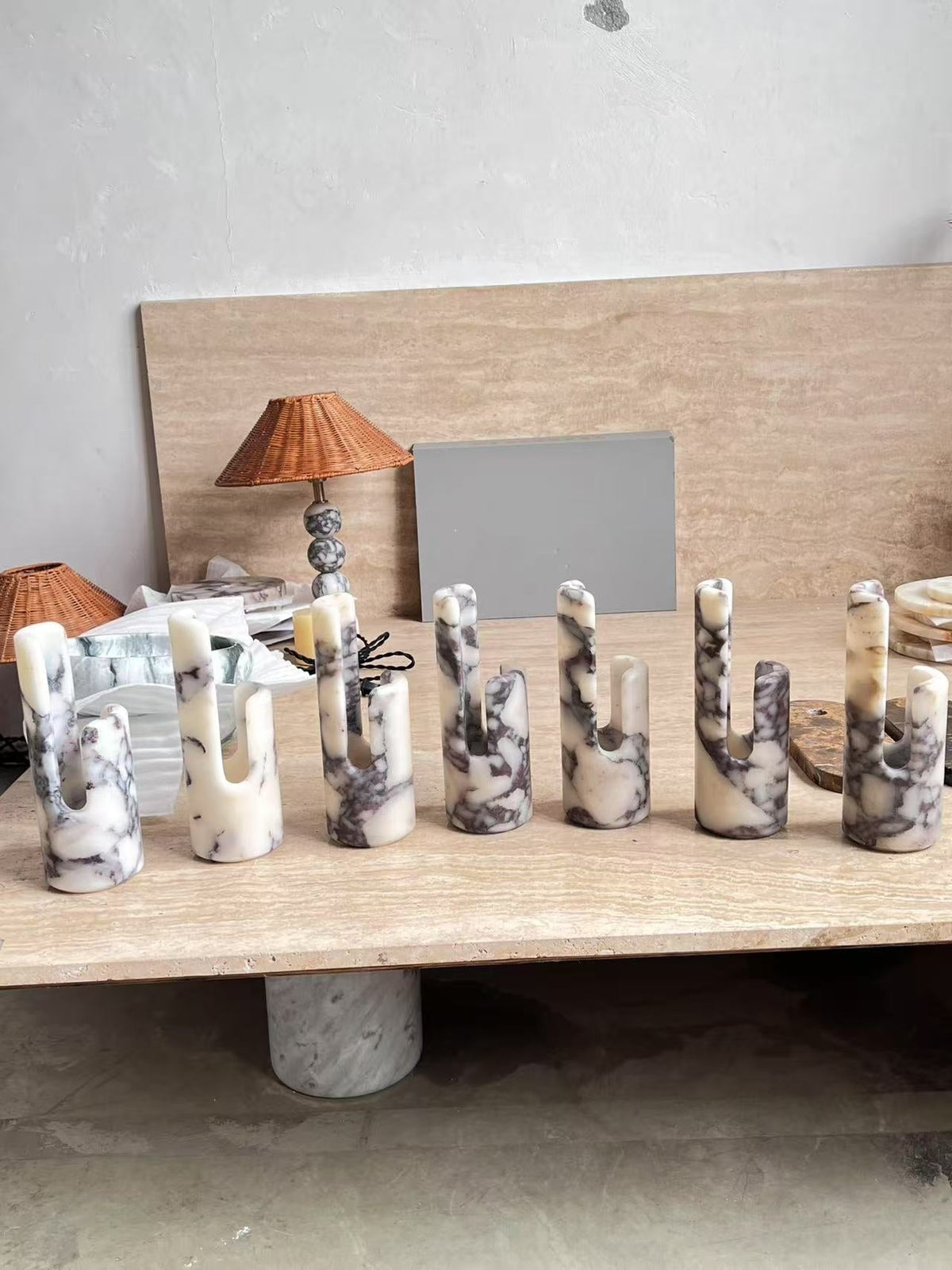 Elvarox Suspension Marbre Verre Moderne Salon-Cielum