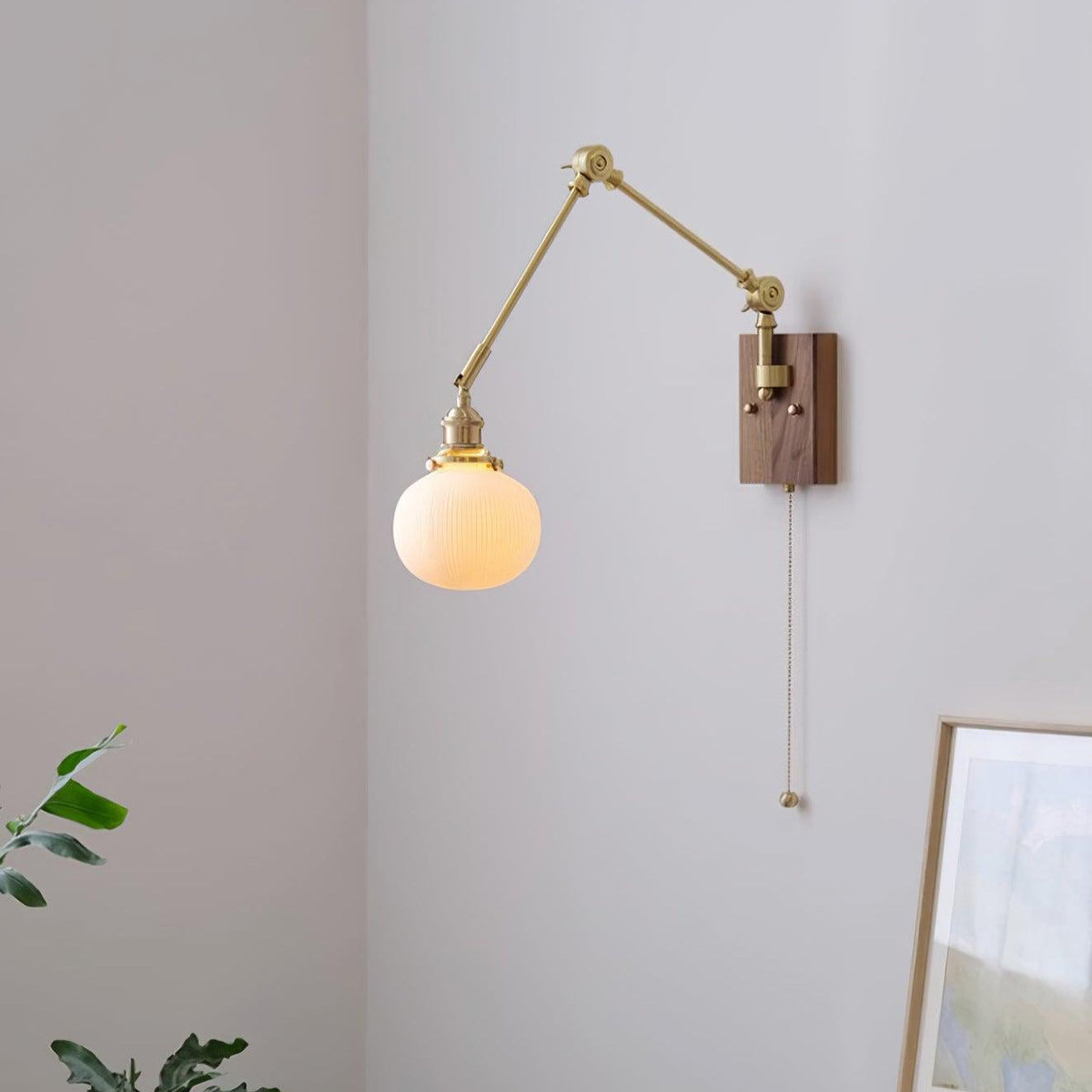 Vetra Vintage Adjustable Swing Arm Wall Lamp-Neutral Decor