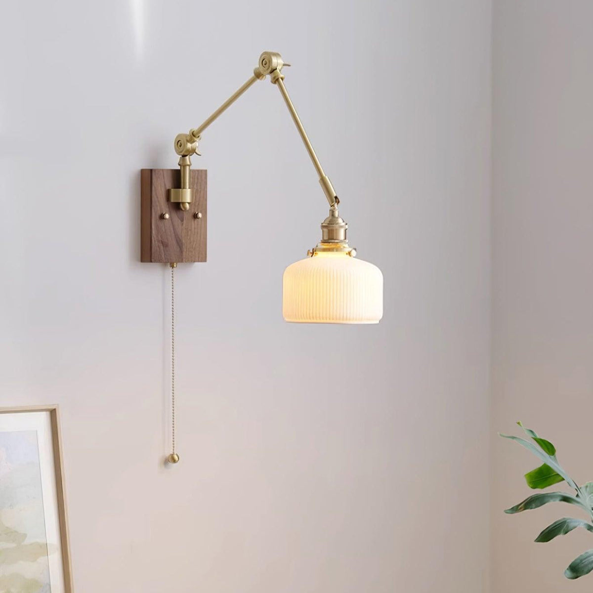 Vetra Vintage Adjustable Swing Arm Wall Lamp-Neutral Decor