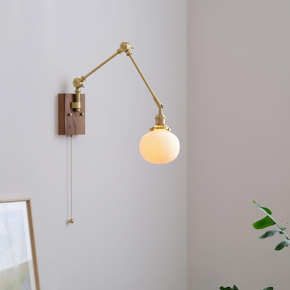 Vetra Vintage Adjustable Swing Arm Wall Lamp-Neutral Decor