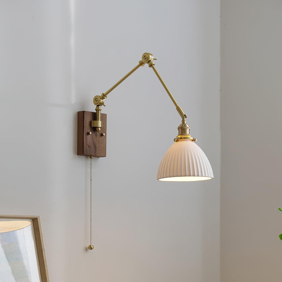 Vetra Vintage Adjustable Swing Arm Wall Lamp-Neutral Decor
