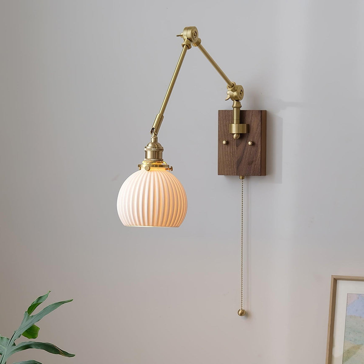 Vetra Vintage Adjustable Swing Arm Wall Lamp-Neutral Decor