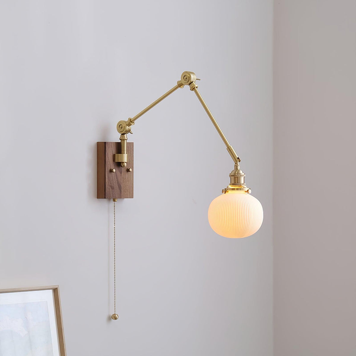 Vetra Vintage Adjustable Swing Arm Wall Lamp-Neutral Decor