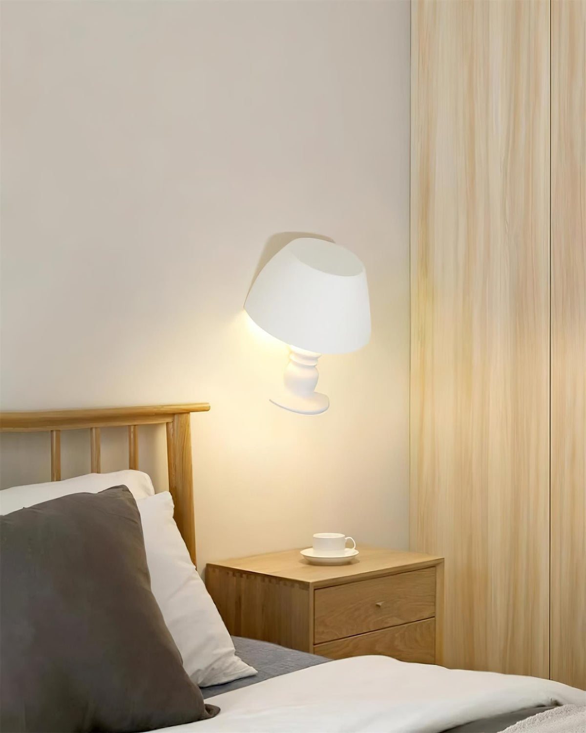 Wall Light Sculptural Plaster Form Uplighting Ambient Minimalist-Neutral Decor
