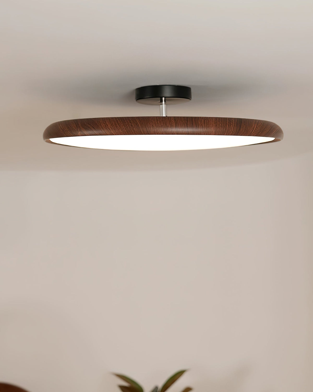 Aira Oval Semi-Flush Ceiling Light-Neutral Decor