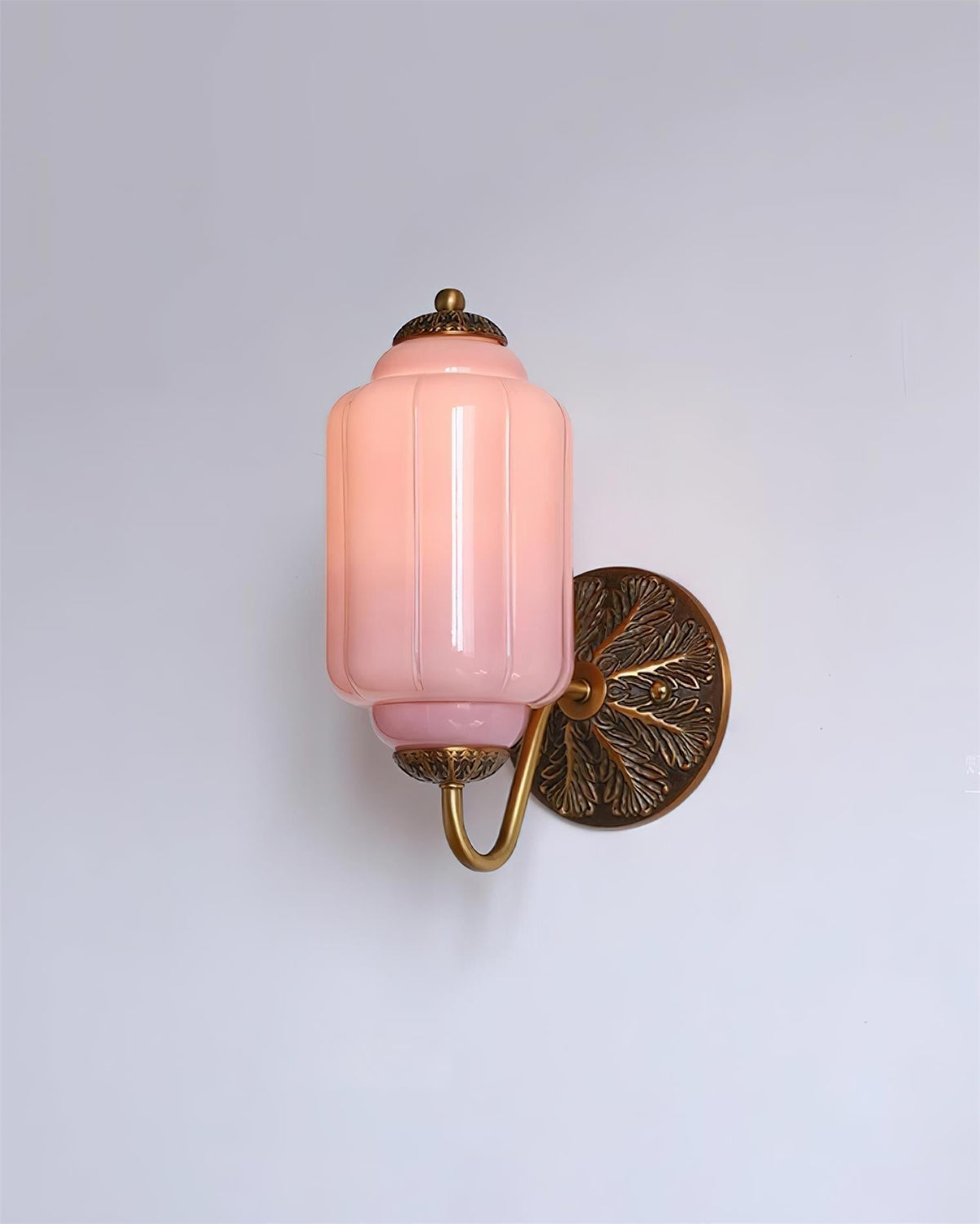 Melvane Vintage Pink Glass Wall Sconce-Neutral Decor