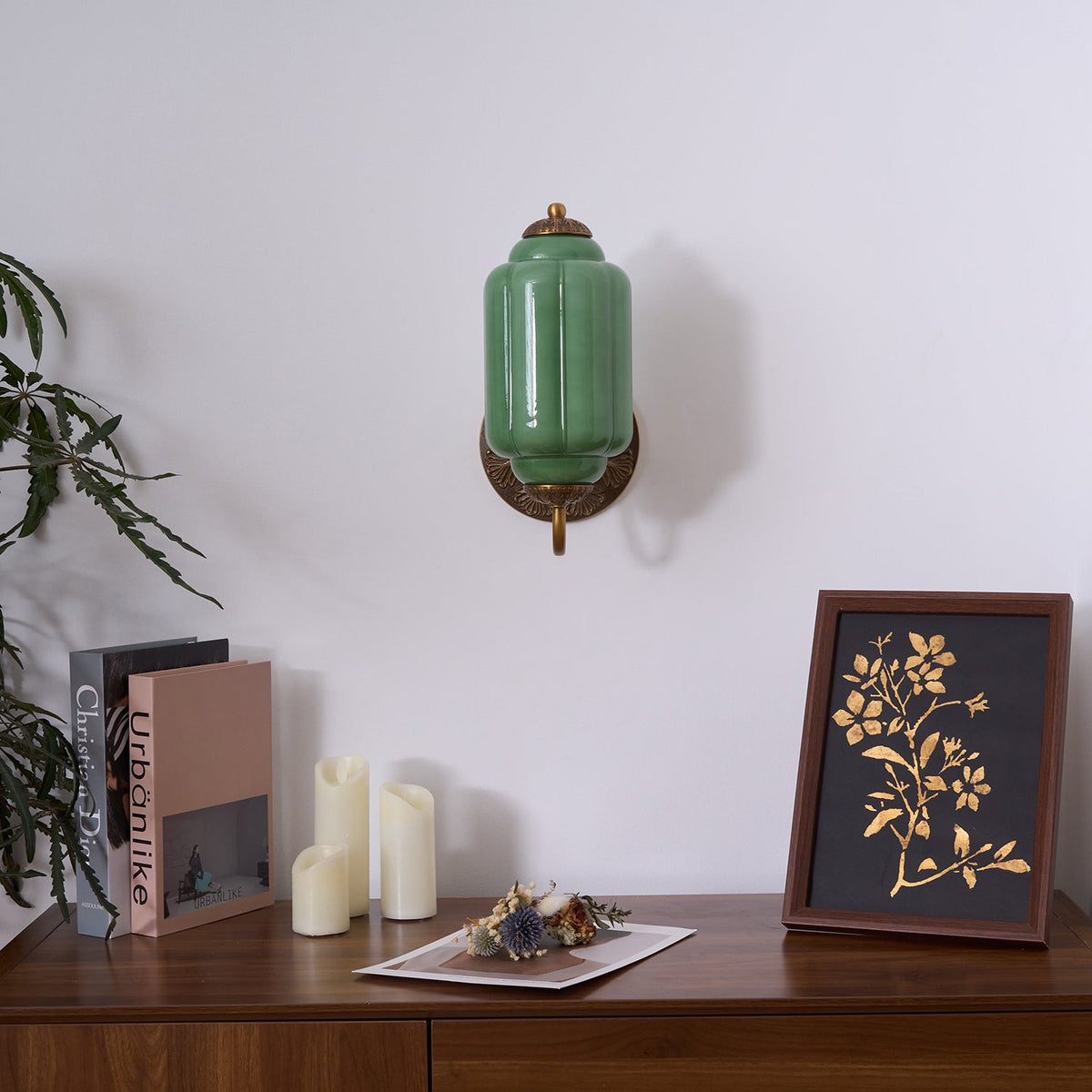 Melvane Vintage Pink Glass Wall Sconce-Neutral Decor