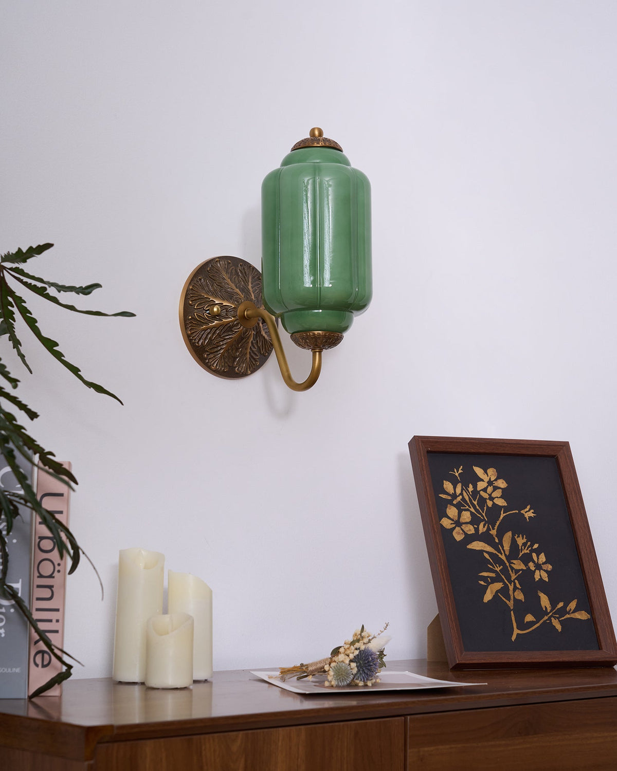 Melvane Vintage Pink Glass Wall Sconce-Neutral Decor