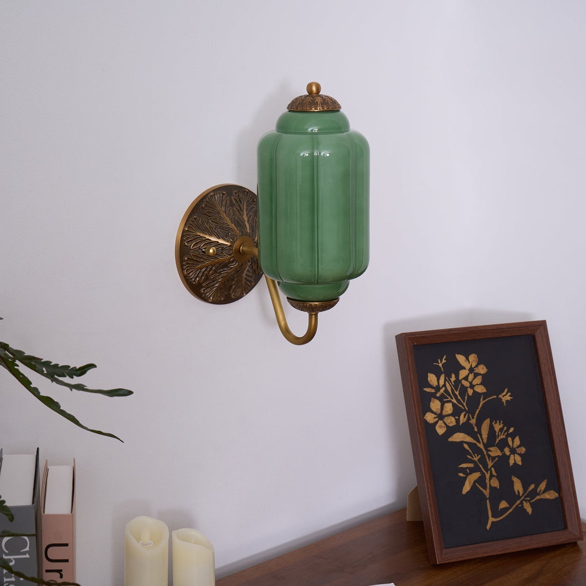 Melvane Vintage Pink Glass Wall Sconce-Neutral Decor