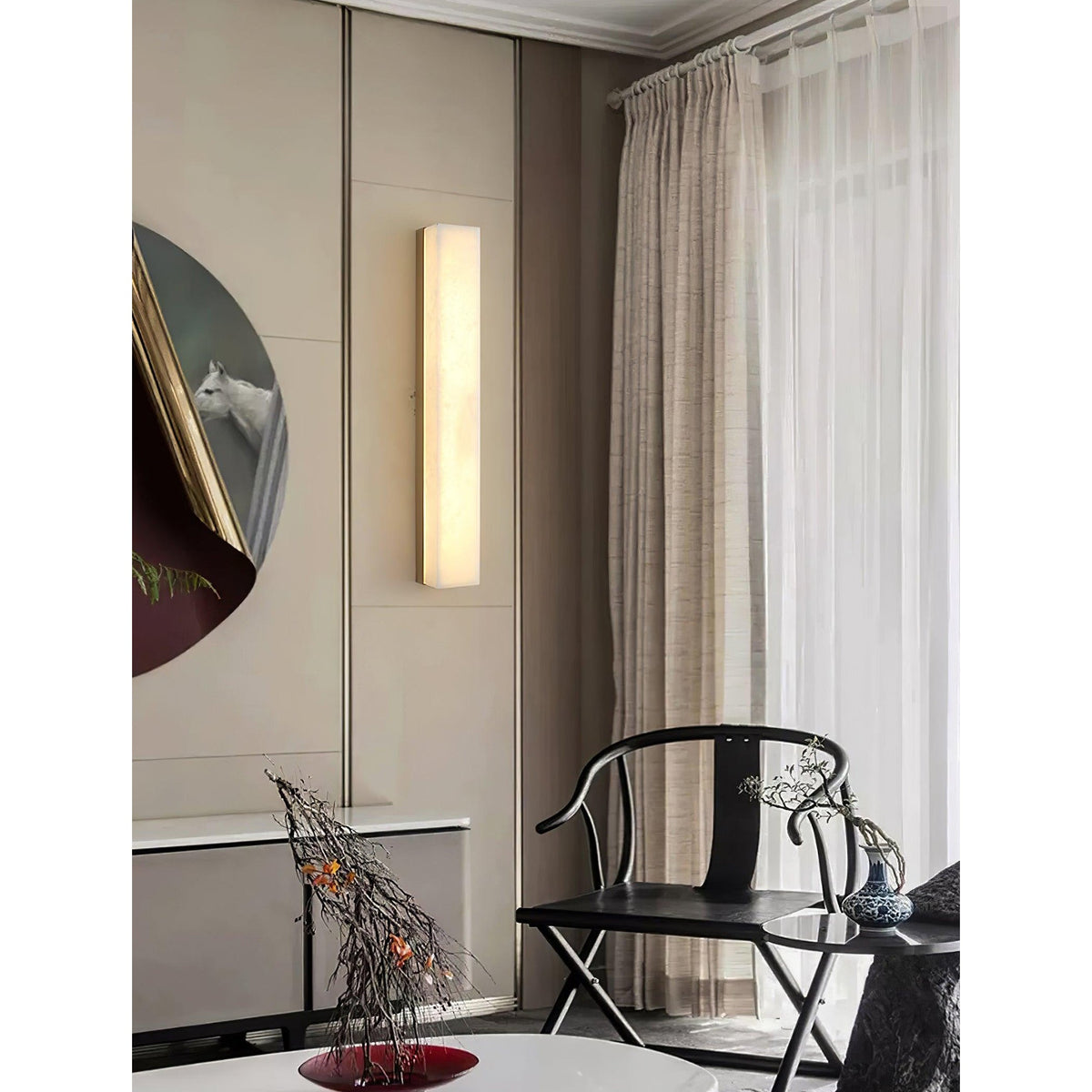 Variven Applique Murale Laiton Albâtre Minimaliste-Cielum